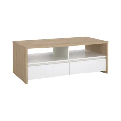 Tavolino da salotto Shote, 60x120 h46 cm, Rovere e Bianco<Dmora Best Sale