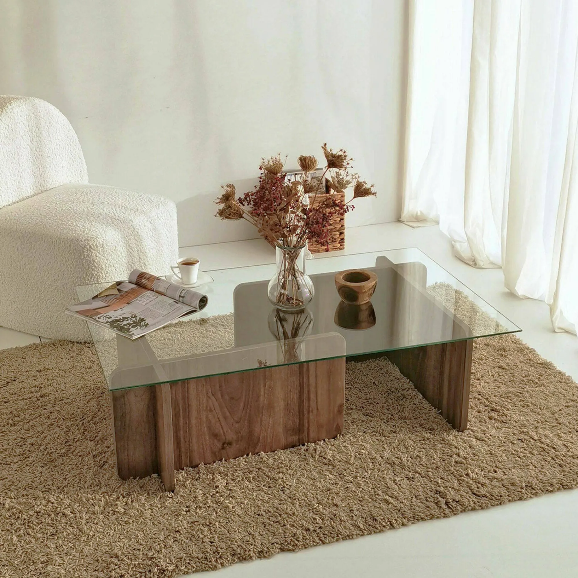Tavolino da salotto Teti, 105x65h40 cm,<Dmora Clearance