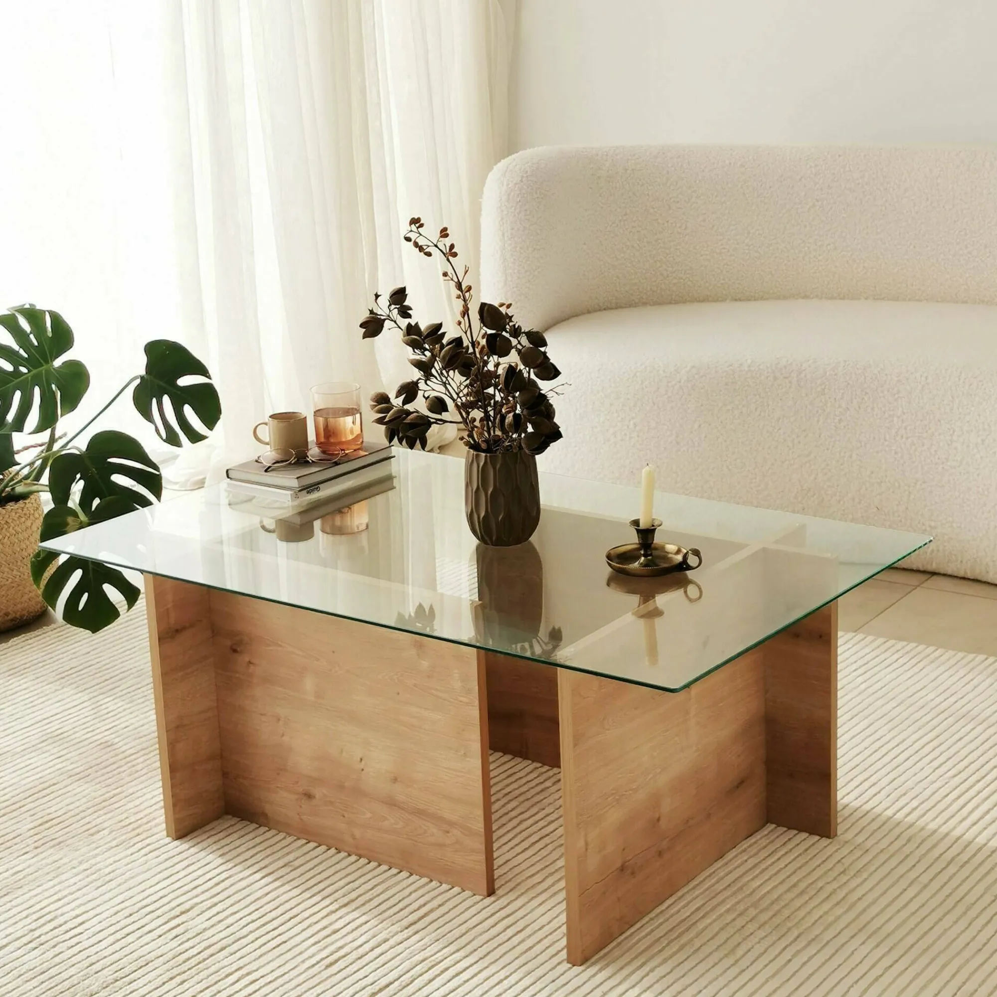 Tavolino da salotto Teti, 105x65h40 cm,<Dmora Hot