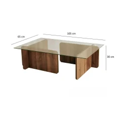 Tavolino da salotto Teti, 105x65h40 cm,<Dmora Clearance