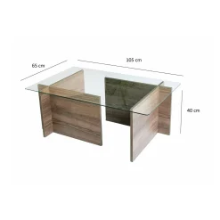 Tavolino da salotto Teti, 105x65h40 cm,<Dmora Cheap