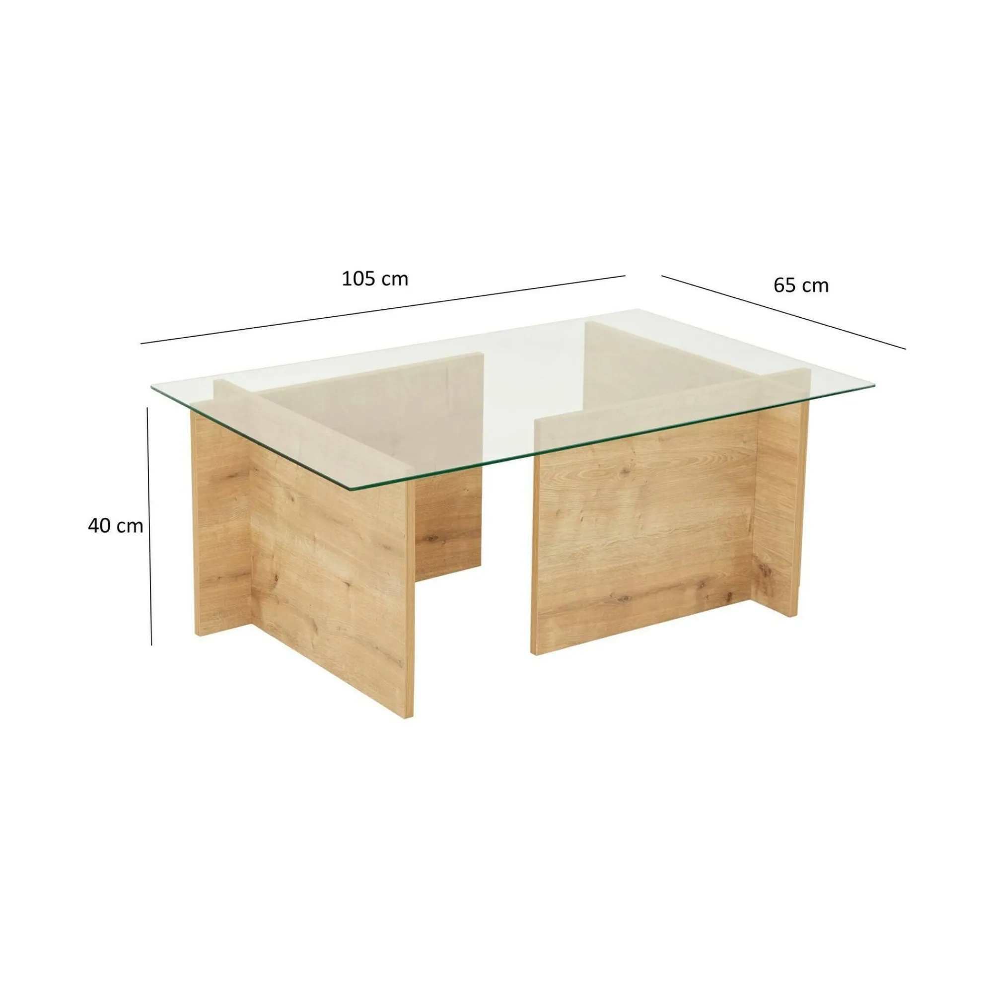 Tavolino da salotto Teti, 105x65h40 cm,<Dmora Hot