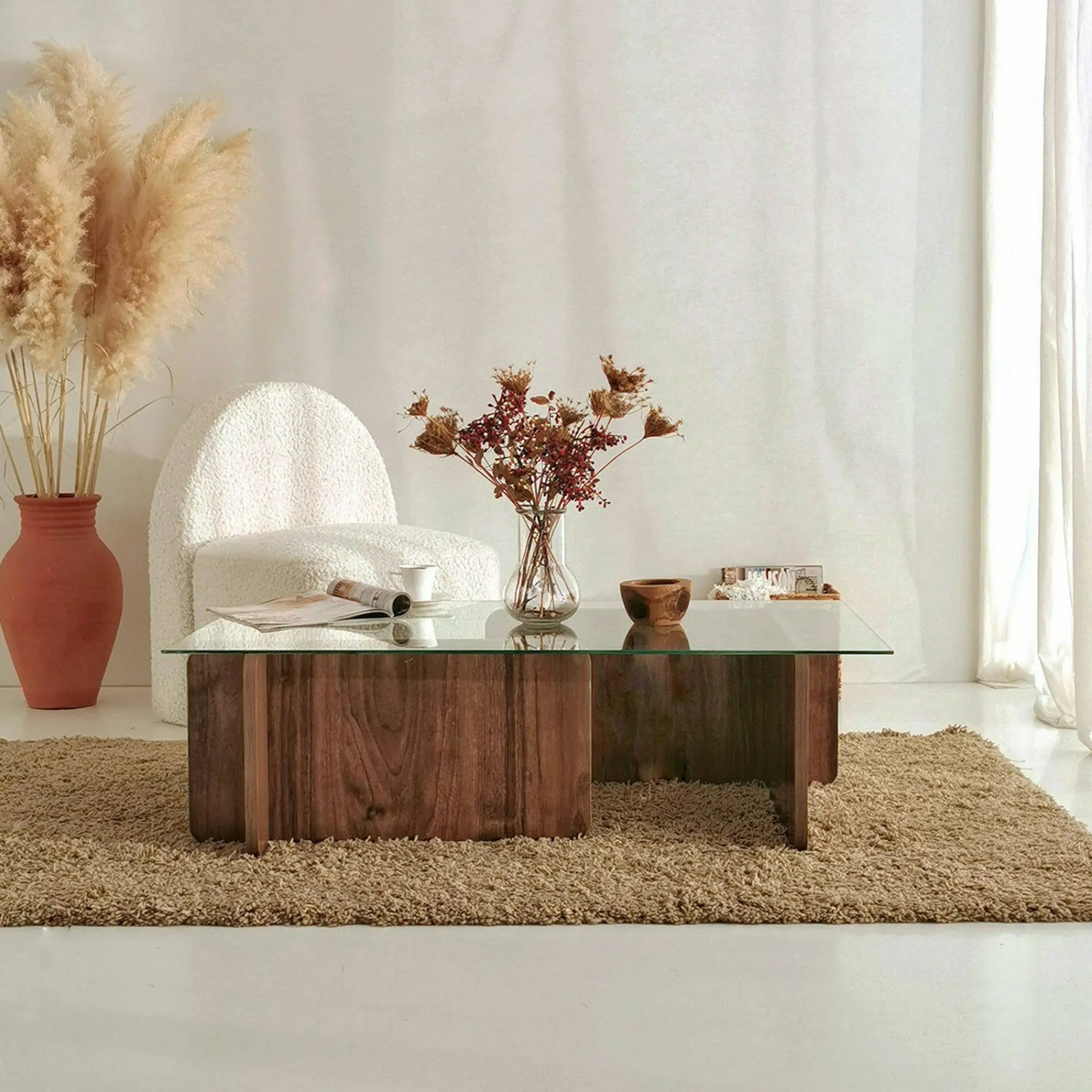 Tavolino da salotto Teti, 105x65h40 cm,<Dmora Clearance