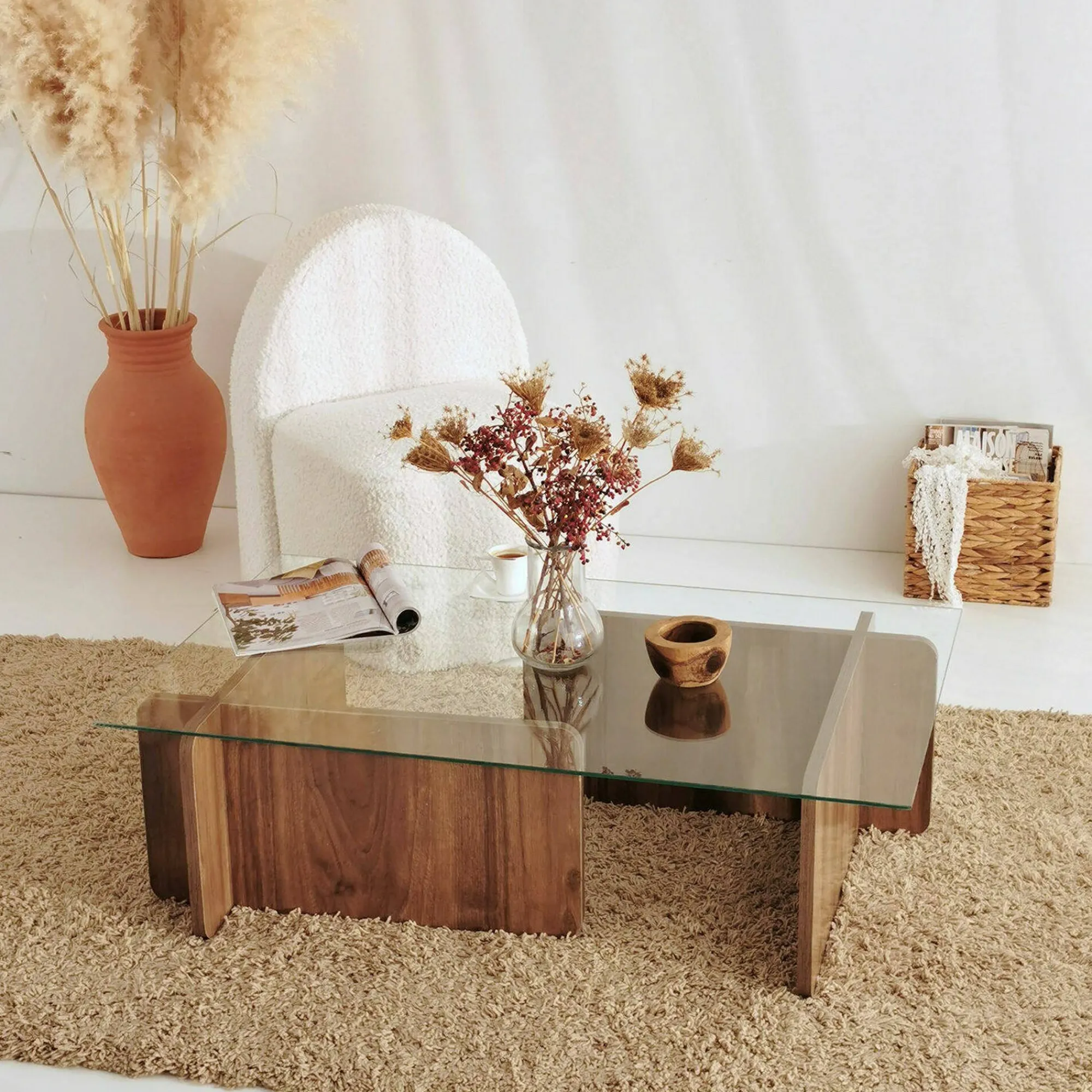 Tavolino da salotto Teti, 105x65h40 cm,<Dmora Clearance