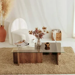 Tavolino da salotto Teti, 105x65h40 cm,<Dmora Clearance