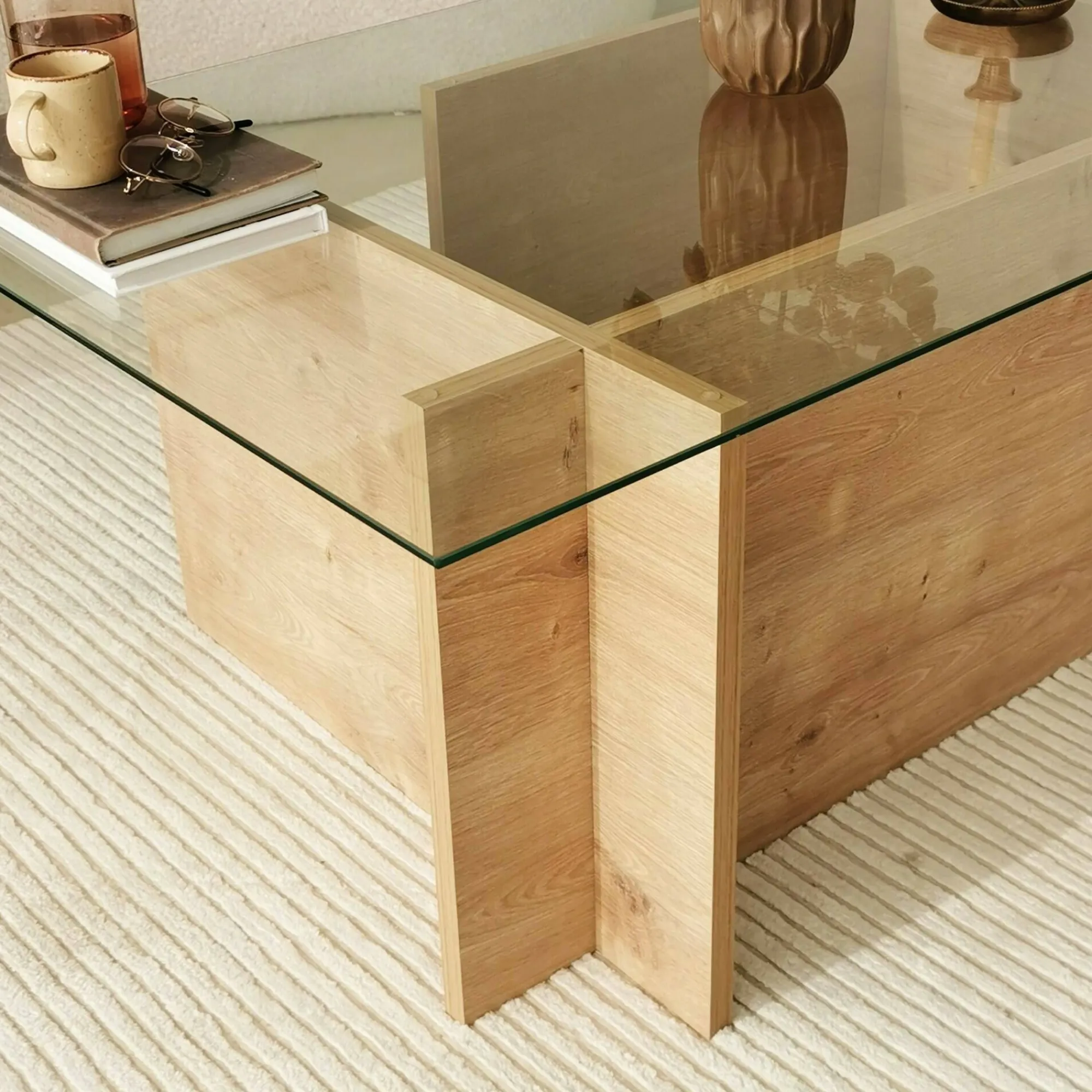 Tavolino da salotto Teti, 105x65h40 cm,<Dmora Hot