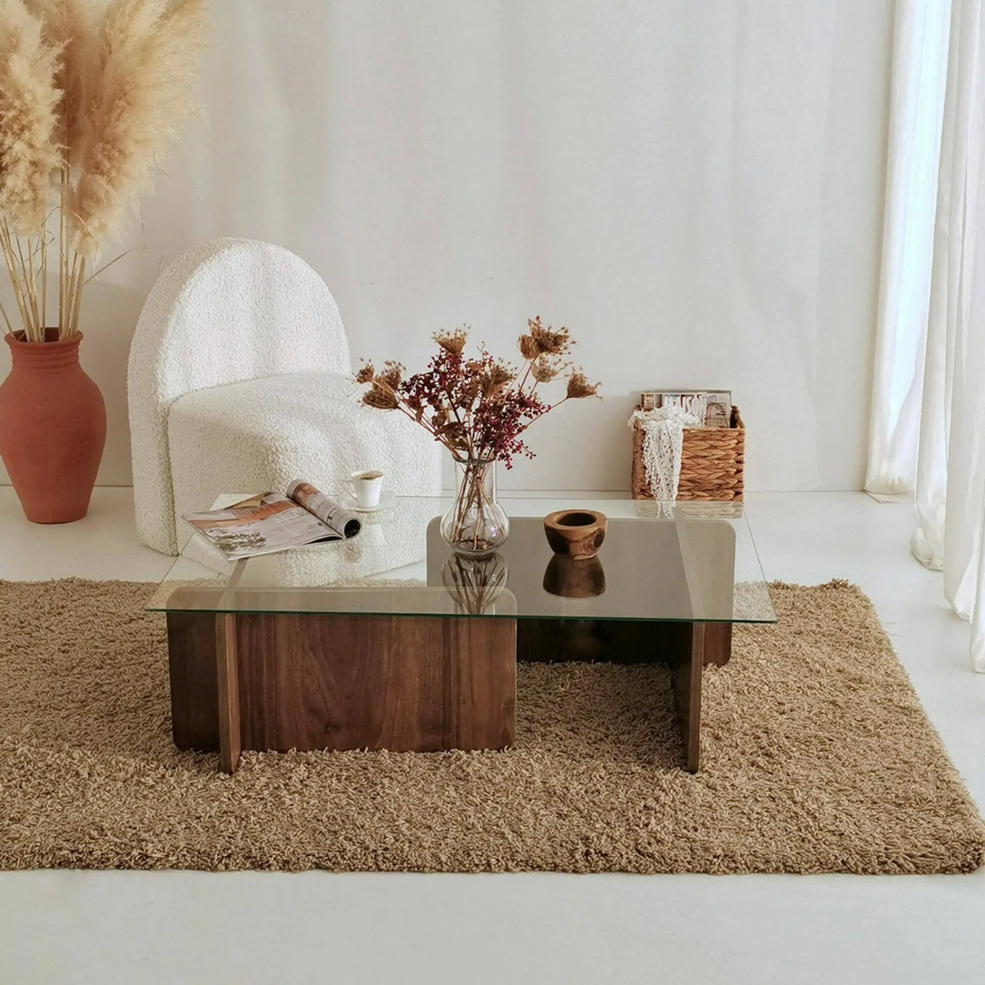 Tavolino da salotto Teti, 105x65h40 cm,<Dmora Clearance