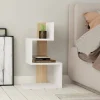 Tavolino da salotto Umbro, 42x30h72 cm, Bianco e Rovere<Dmora Cheap