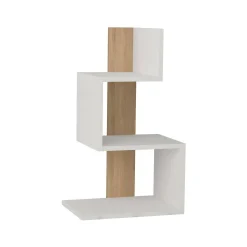 Tavolino da salotto Umbro, 42x30h72 cm, Bianco e Rovere<Dmora Cheap