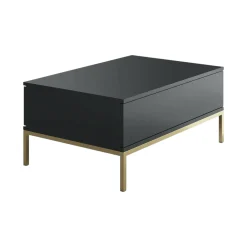 Tavolino da salotto Vespero, 90x60h40 cm, Antracite e Oro<Dmora Shop