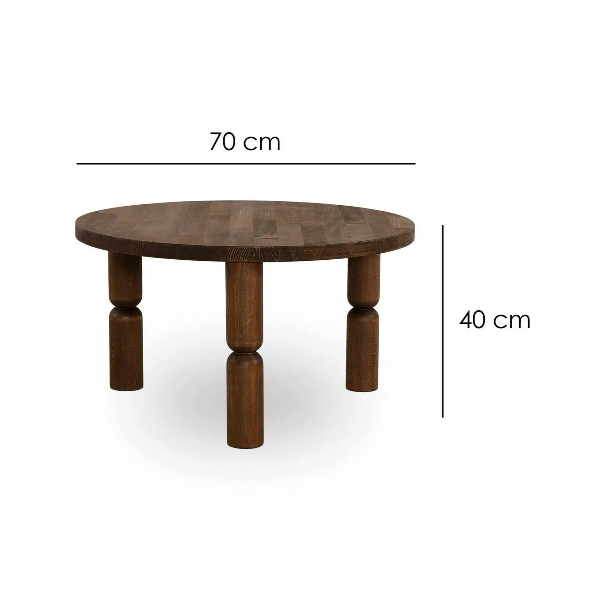 Tavolino da salotto Victorien, 70x70h40 cm,<Dmora Shop