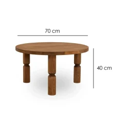 Tavolino da salotto Victorien, 70x70h40 cm,<Dmora Cheap