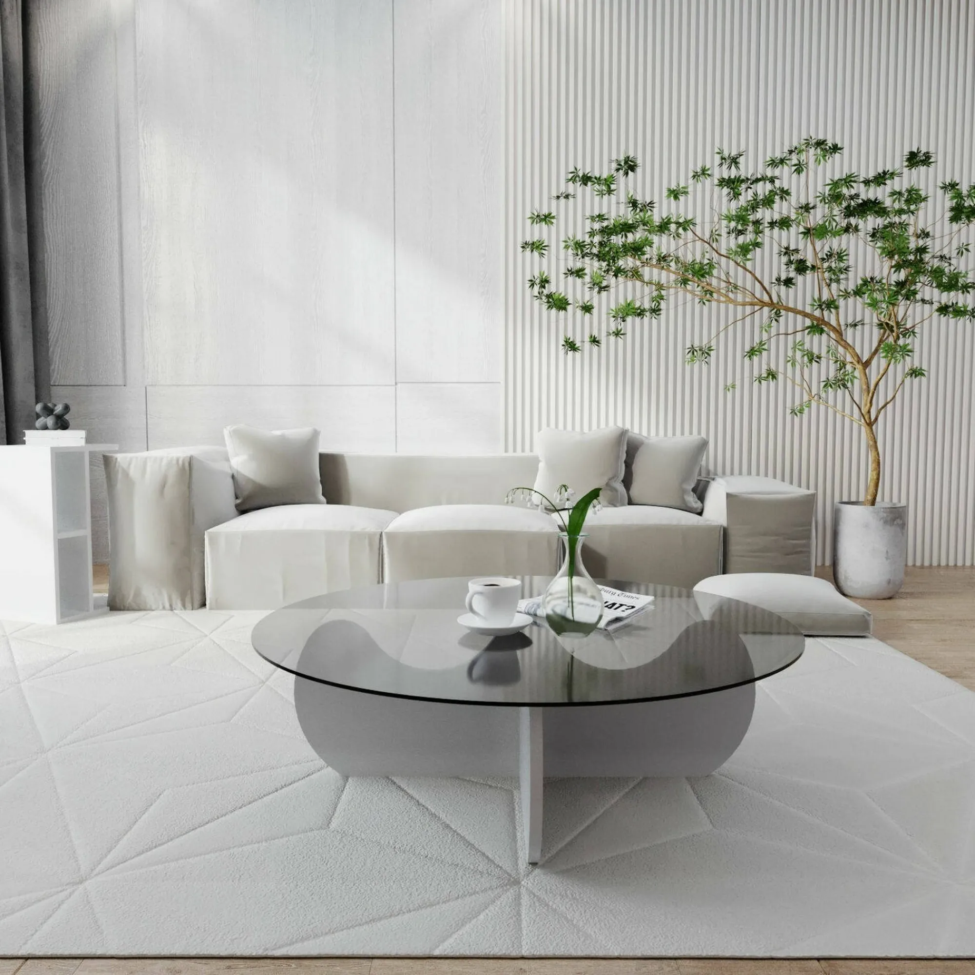 Tavolino da salotto Willow, 90x90h30 cm,<Dmora New