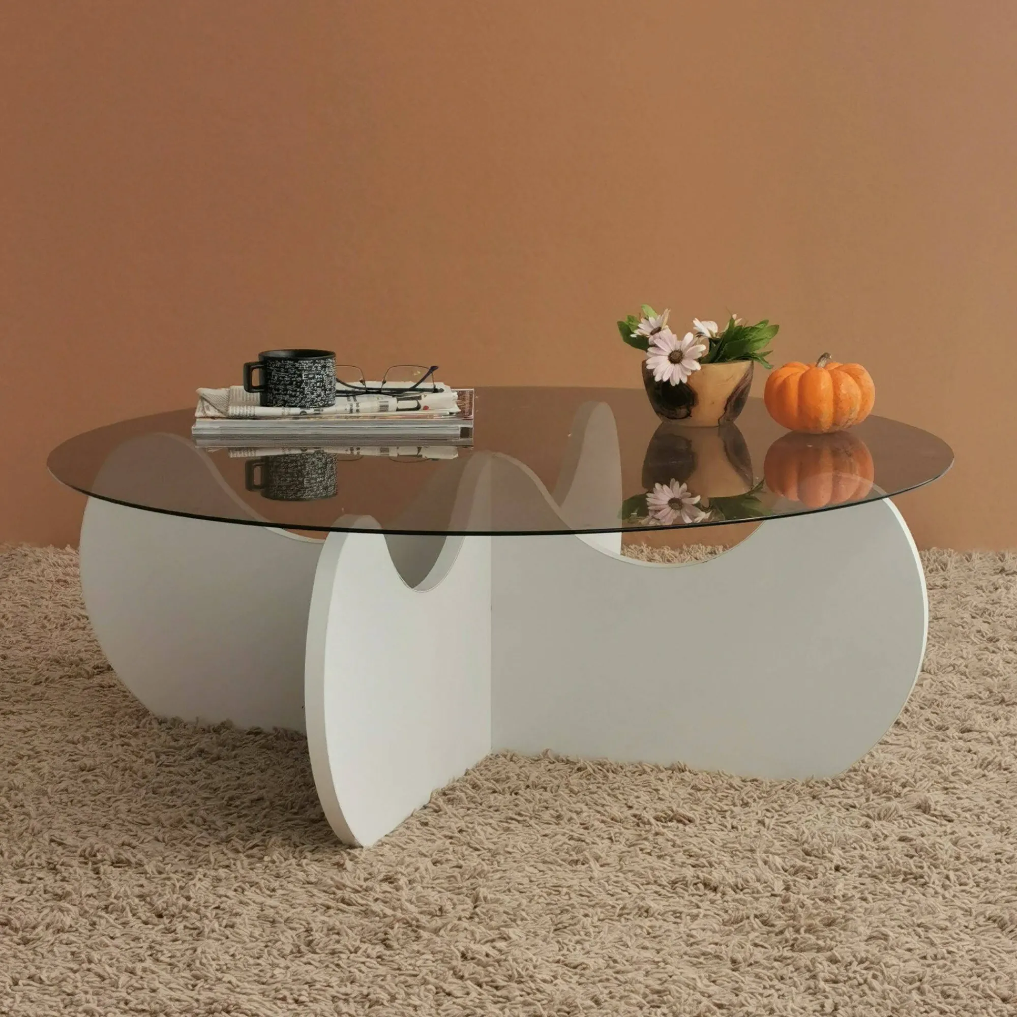 Tavolino da salotto Willow, 90x90h30 cm,<Dmora New