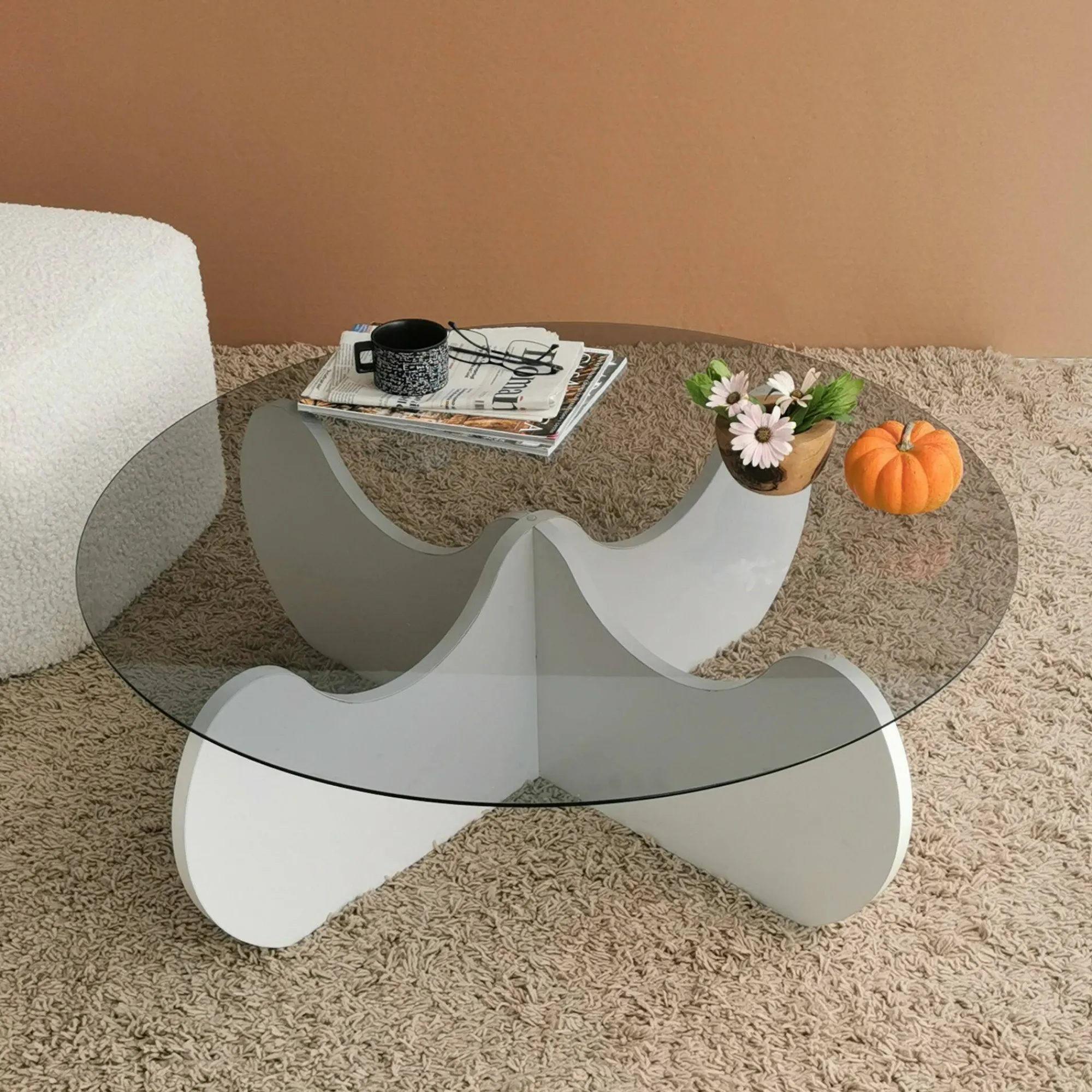 Tavolino da salotto Willow, 90x90h30 cm,<Dmora New