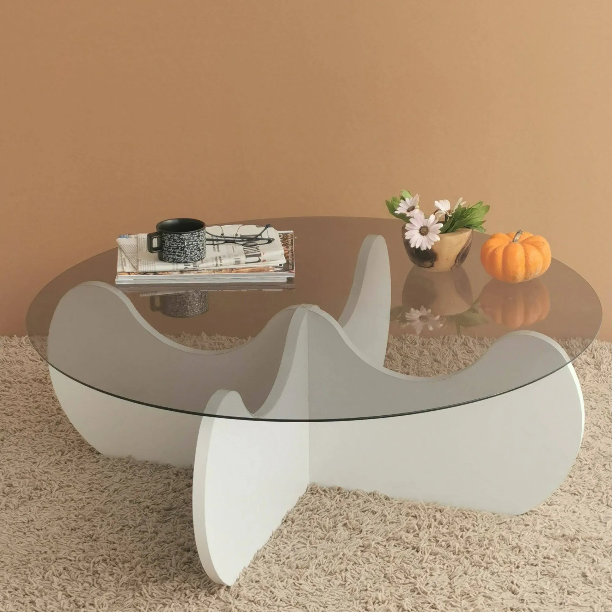 Tavolino da salotto Willow, 90x90h30 cm,<Dmora New