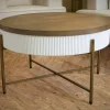 Tavolino da salotto Yakoi, Bianco e Marrone, 80x80 h48 cm<Dmora Hot