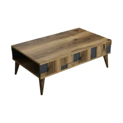 Tavolino da salotto Yang, 105x60h38 cm, Noce e Antracite<Dmora Best