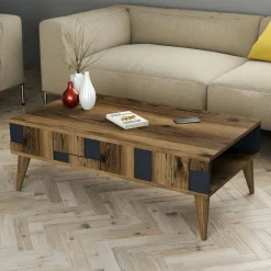 Tavolino da salotto Yang, 105x60h38 cm, Noce e Antracite<Dmora Best