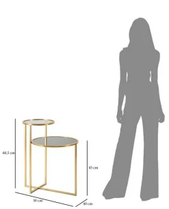Tavolino da salotto Yoko, 50x40 h61 cm,<Dmora Fashion