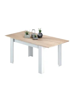 Tavolo allungabile Abudula, 140/190x90h78 cm, Rovere e Bianco<Dmora Cheap