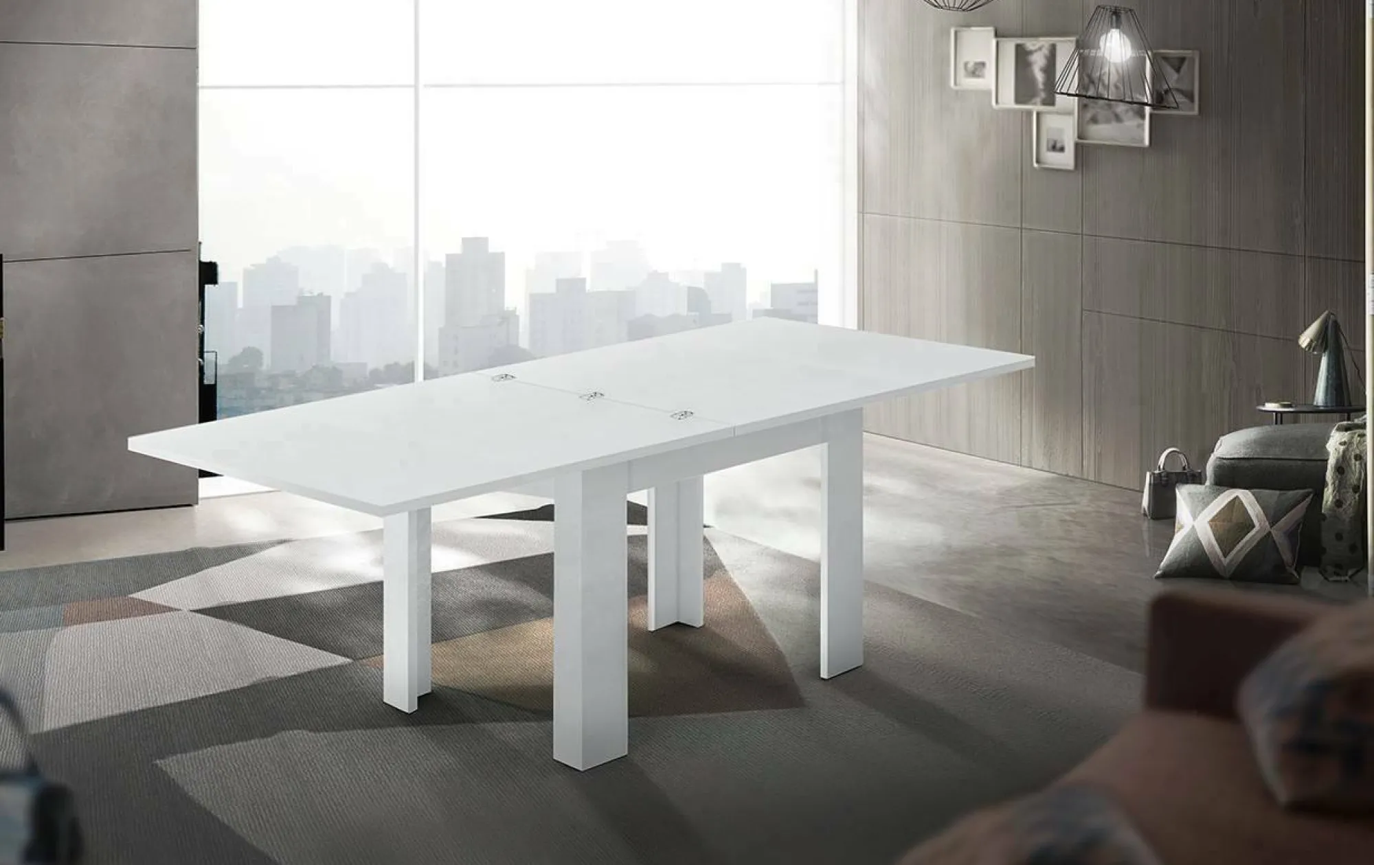Tavolo allungabile Airin, cm 90x90h75,<Dmora Clearance