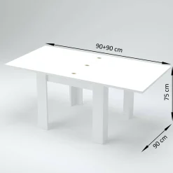 Tavolo allungabile Airin, cm 90x90h75, Olmo perla<Dmora Clearance