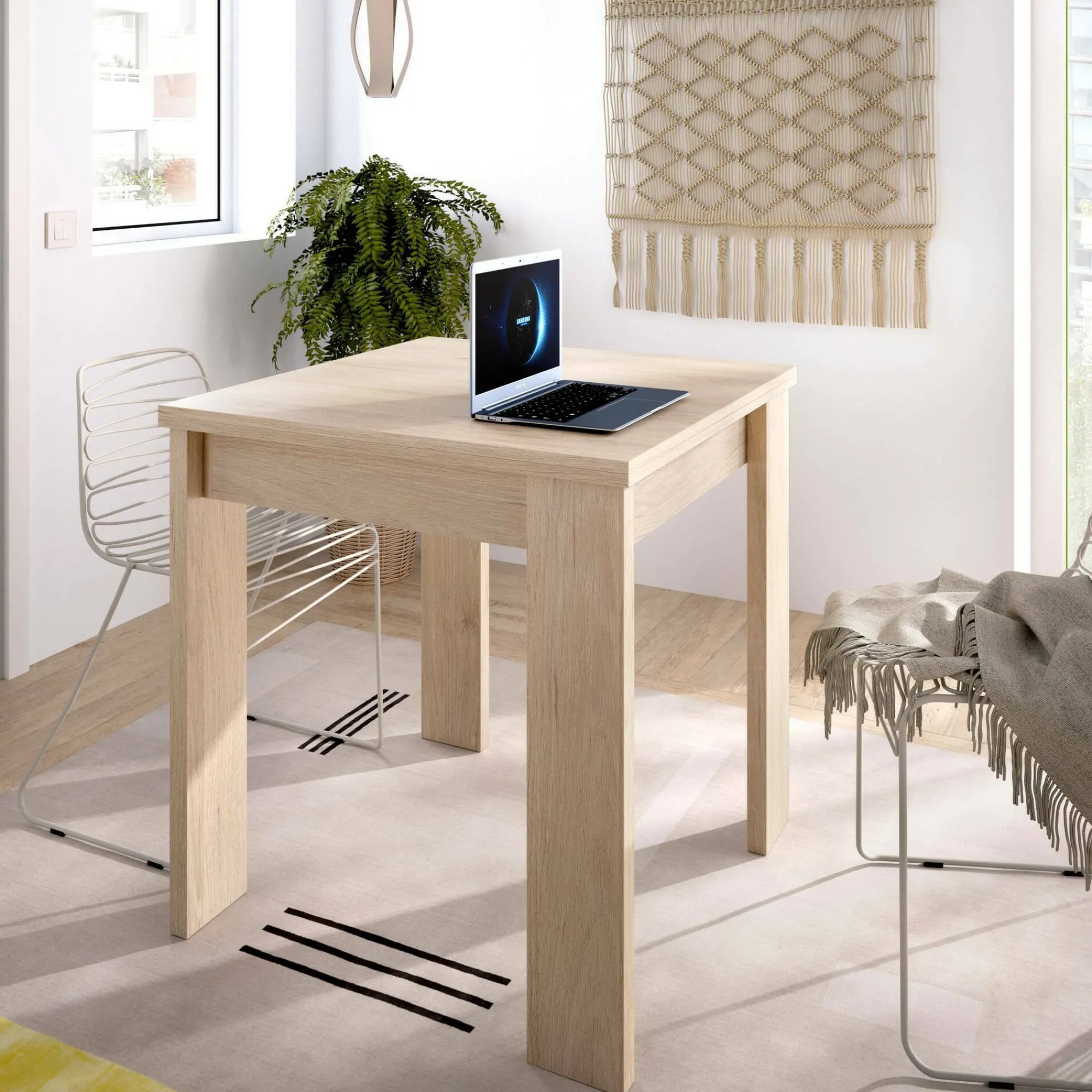 Tavolo allungabile Alamaro, 79/134x67h79 cm,<Dmora Online
