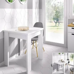 Tavolo allungabile Alamaro, 79/134x67h79 cm,<Dmora Cheap