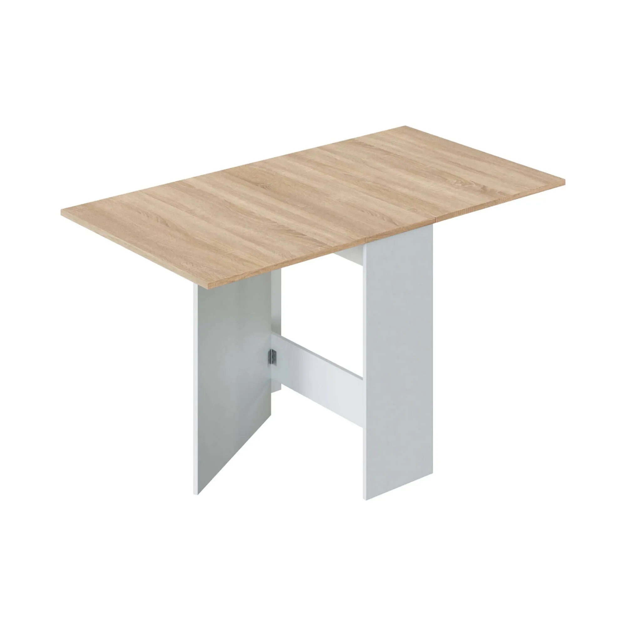 Tavolo allungabile Arid, 31x77h78 cm, Bianco e Rovere<Dmora Hot