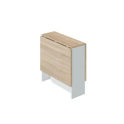 Tavolo allungabile Arid, 31x77h78 cm, Bianco e Rovere<Dmora Hot