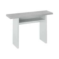 Tavolo allungabile Arila, 120x35h77 cm, Bianco e Cemento<Dmora Hot