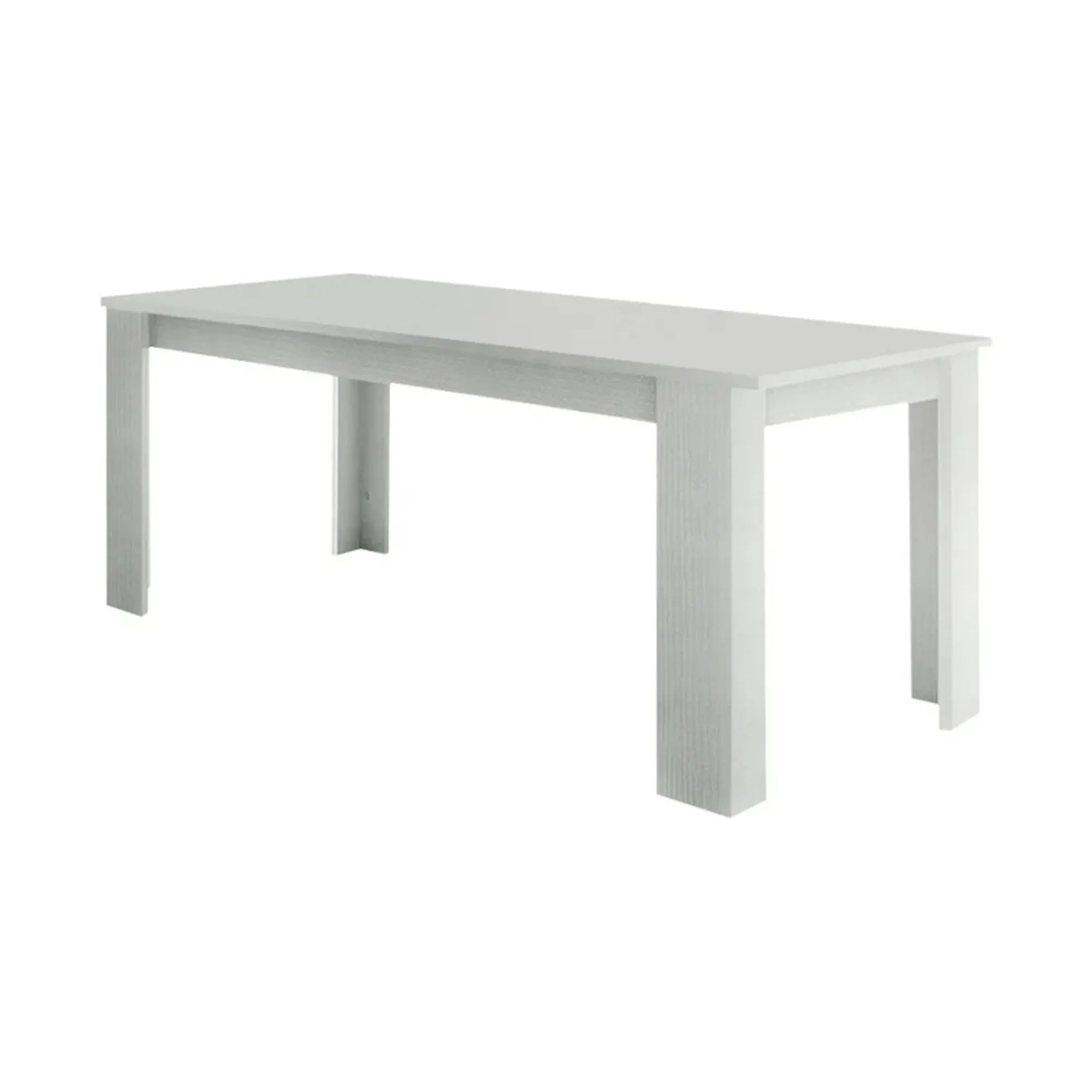 Tavolo allungabile Arizon, cm 140/190x90h75, Bianco lucido Larice<Dmora Hot