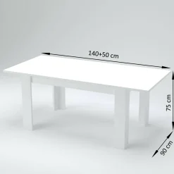 Tavolo allungabile Arizon, cm 140/190x90h75,<Dmora Hot