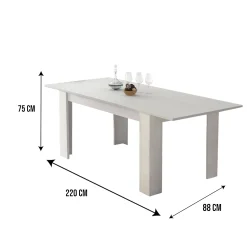Tavolo allungabile Artino, 160/220x88h75 cm,<Dmora Sale