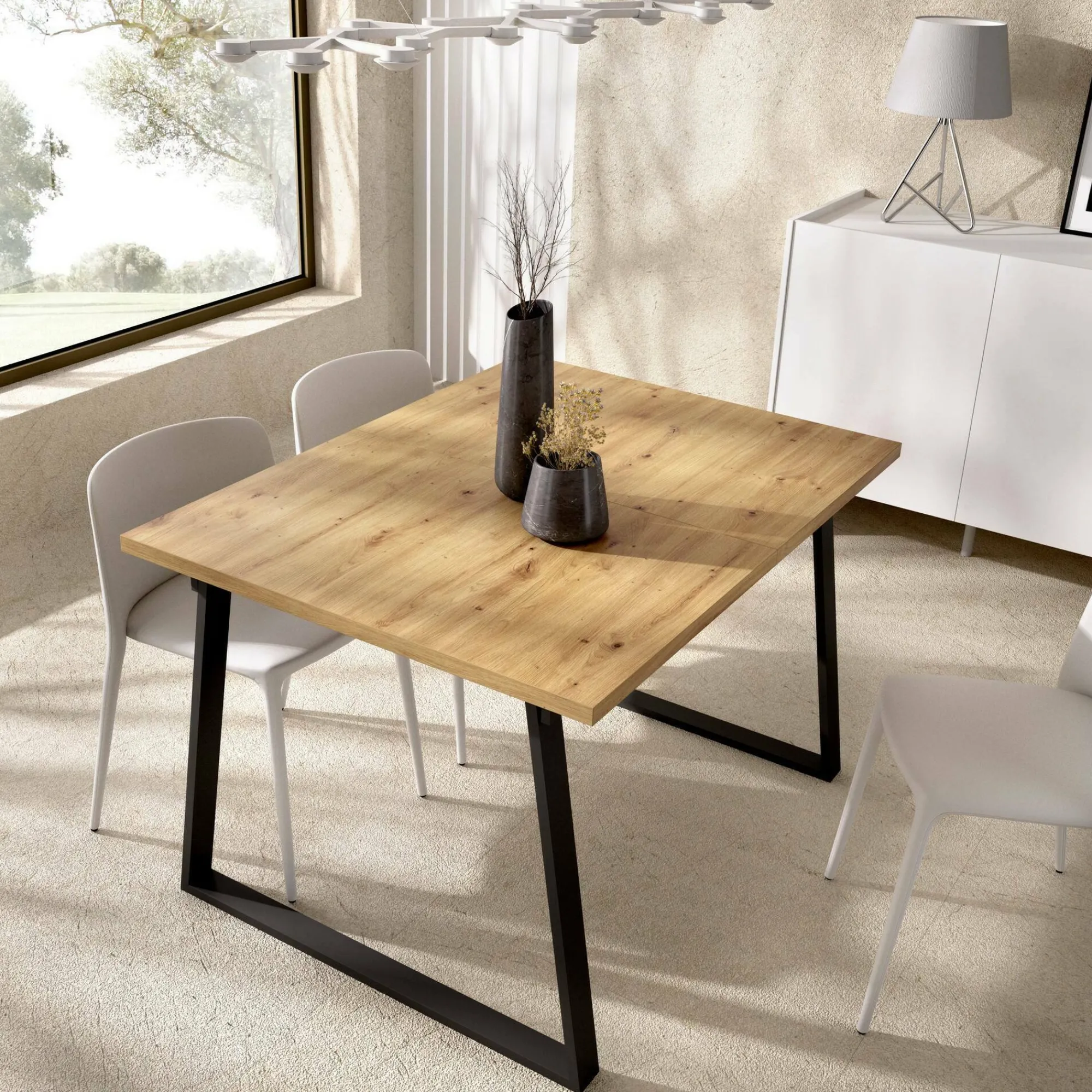 Tavolo allungabile Aryal, 160x90h75 cm,<Dmora Hot