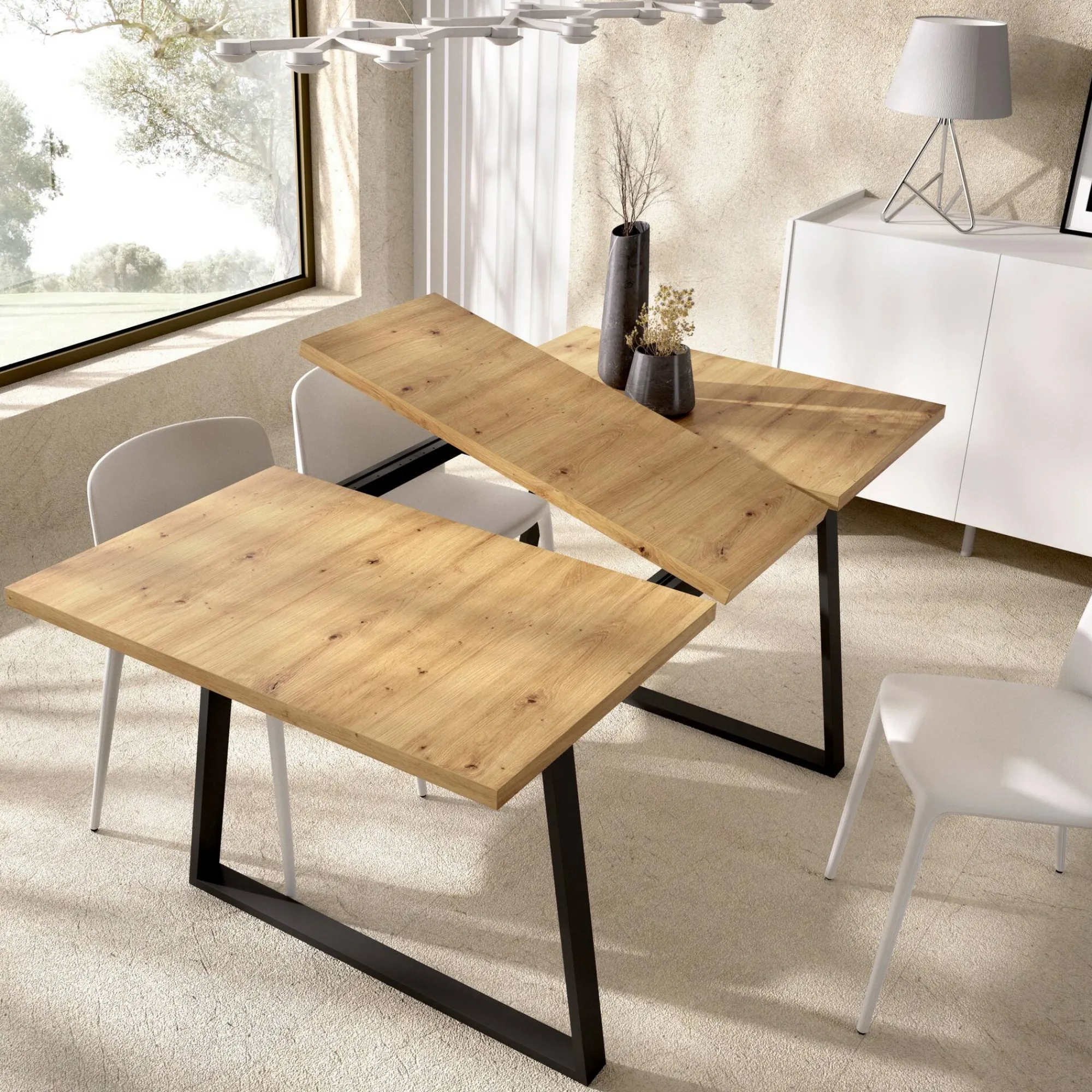 Tavolo allungabile Aryal, 160x90h75 cm,<Dmora Hot