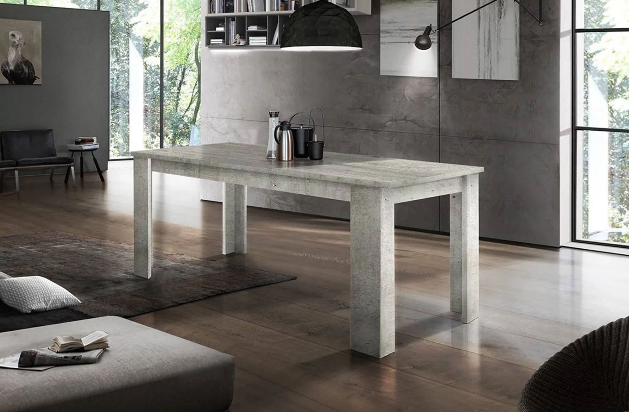 Tavolo allungabile Ddariv, cm 160/210x90h75,<Dmora Clearance
