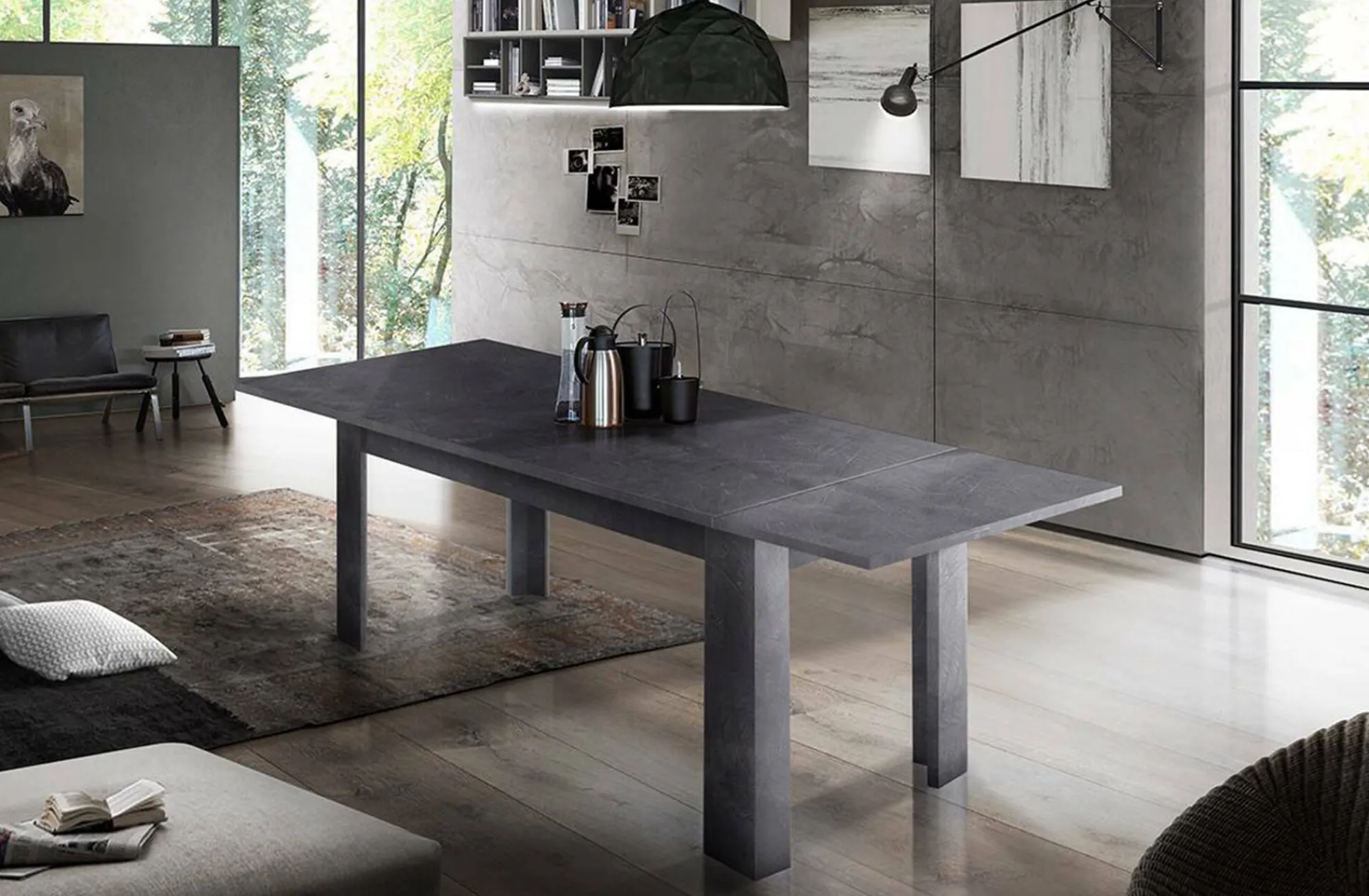 Tavolo allungabile Dkayod, cm 120/170x90h75,<Dmora Best