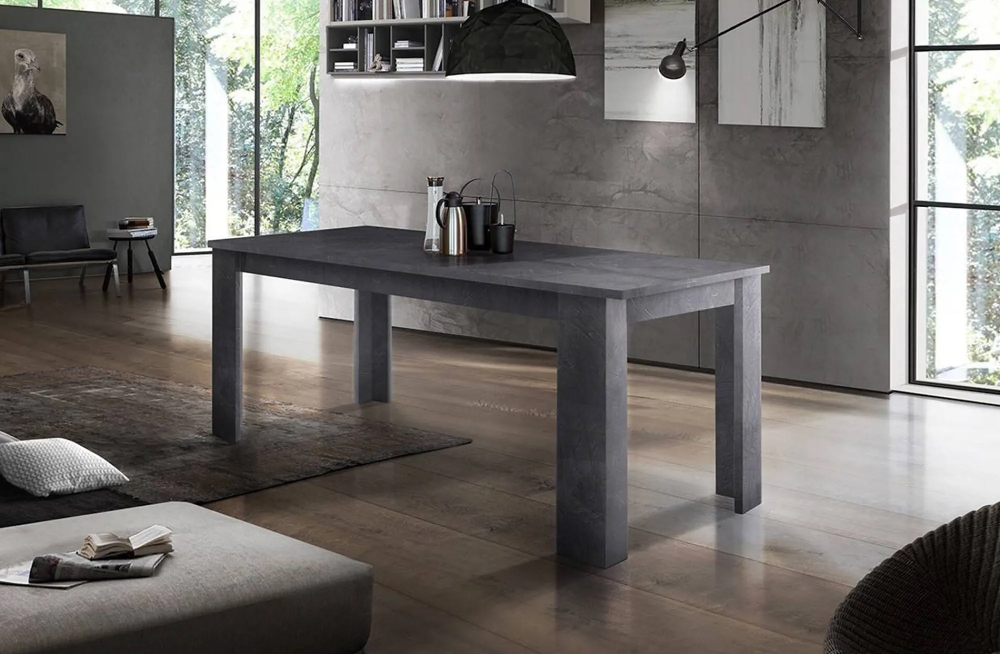 Tavolo allungabile Dkayod, cm 120/170x90h75,<Dmora Best