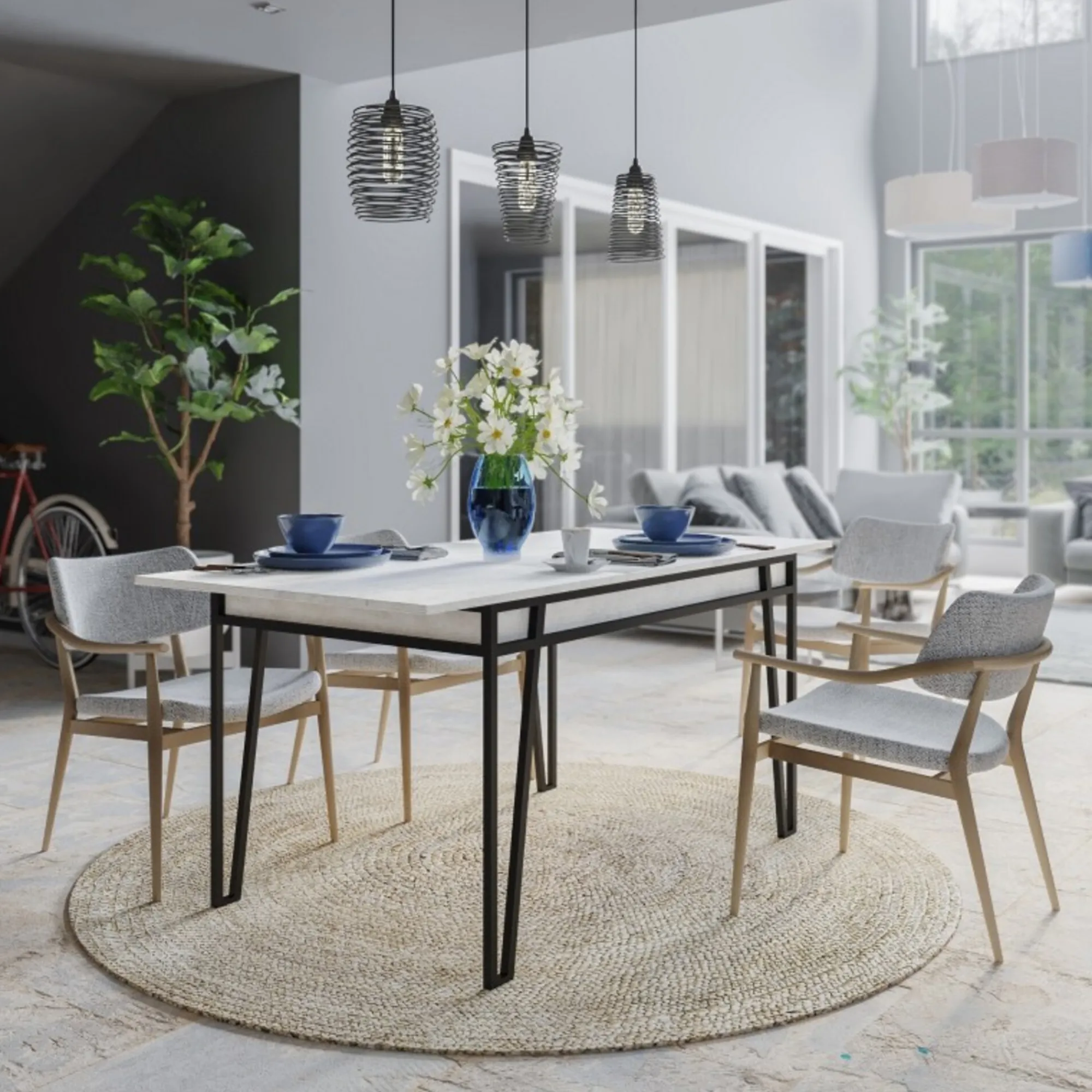 Tavolo allungabile Dpietruzz, 170x80 h76 cm,<Dmora Clearance