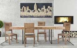 Tavolo allungabile Hadid, 160x90 h77 cm, Marrone e Nero<Dmora Cheap