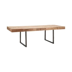 Tavolo allungabile Hadid, 160x90 h77 cm, Marrone e Nero<Dmora Cheap