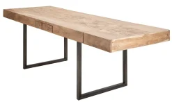 Tavolo allungabile Hadid, 160x90 h77 cm, Marrone e Nero<Dmora Cheap