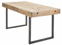 Tavolo allungabile Hadid, 160x90 h77 cm, Marrone e Nero<Dmora Cheap