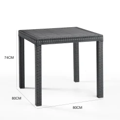 Tavolo da esterno Acqua, 80x80h74 cm,<Dmora Discount
