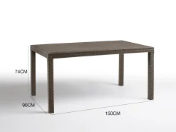 Tavolo da esterno Adila, 150x90h74 cm,<Dmora Cheap