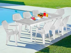 Tavolo da esterno Anatre, 160-220x90h74 cm,<Dmora Cheap