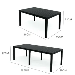 Tavolo da esterno Arabesch, 150x90h72 cm,<Dmora Outlet