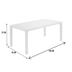 Tavolo da esterno Arca, 138x78h72 cm,<Dmora Cheap